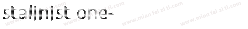 stalinist one字体转换